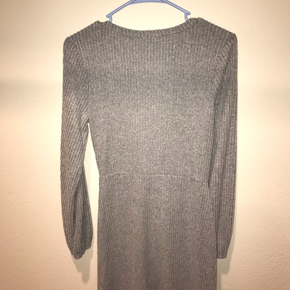 Gray Ribbed Dress - Picture 3 of 3